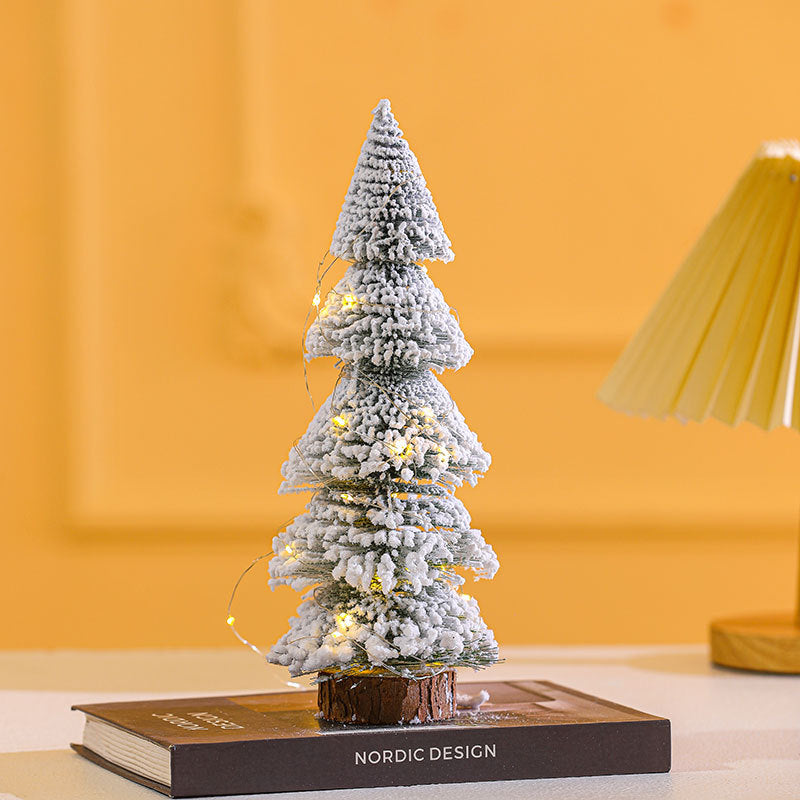 Mini Christmas Tree with Warm LED Lights | Nordic Styling for Desks and Side Tables | Festive Holiday Decorations