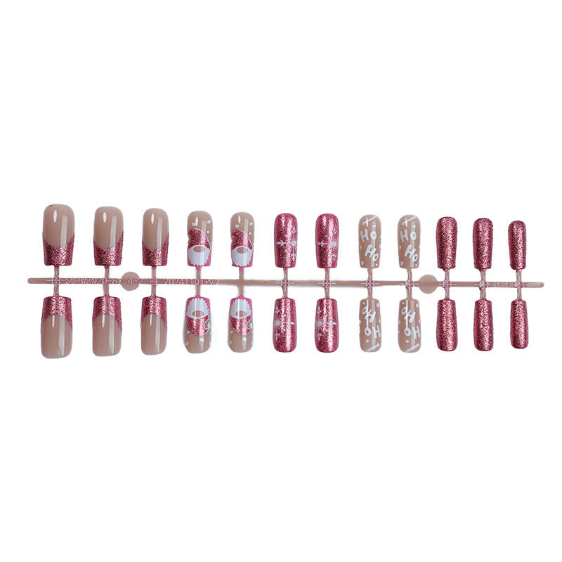 Glitter Xmas Nails with Glossy Festive Shine | Christmas Press On Nail Designs | Easy Manicure for Home Parties