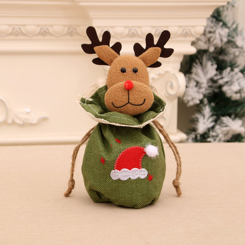 Christmas Snowman Gift Bag with a Stitched Face and Drawstring Top | Reusable Sack for Small Presents | 14 Designs