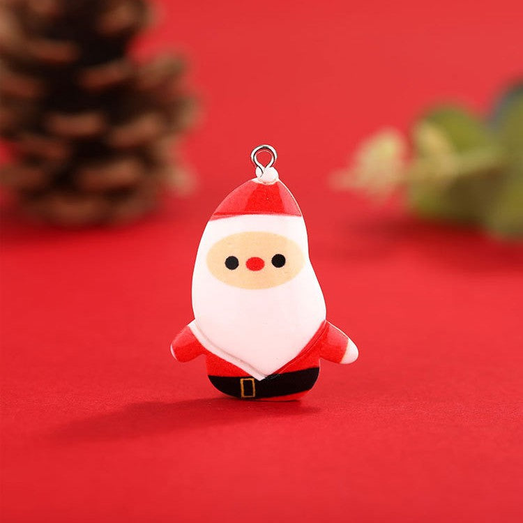 Mini Santa Charm Ornament with a Hanging Loop | Tree, Wreath and Gift Wrap Christmas Decorations | Lightweight, Durable