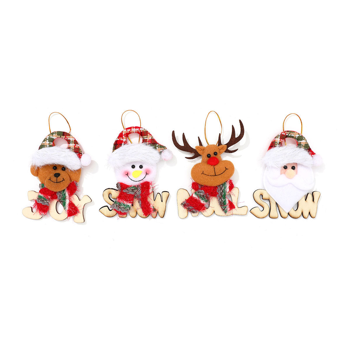 Snowman Ornaments for the Christmas Tree | Festive Hat and Scarf Details | Lightweight Build with a Sturdy Hanging Loop