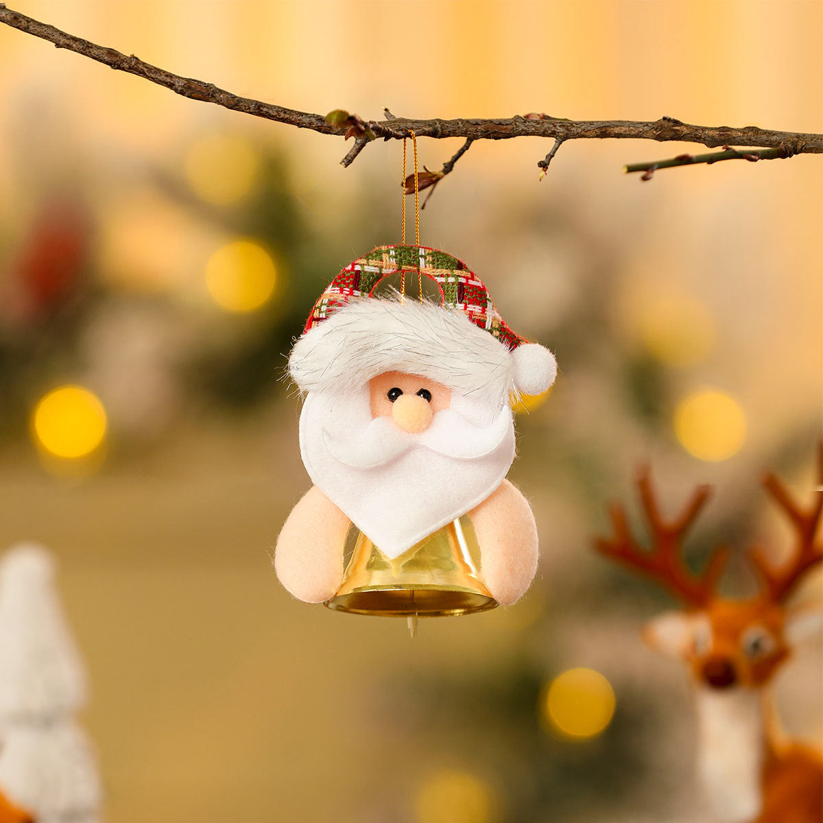 Felt Christmas Angel Ornaments with Red Hat, Wings and Star Details | Hanging String Included | Twenty Designs for Tree or Gift Wrap