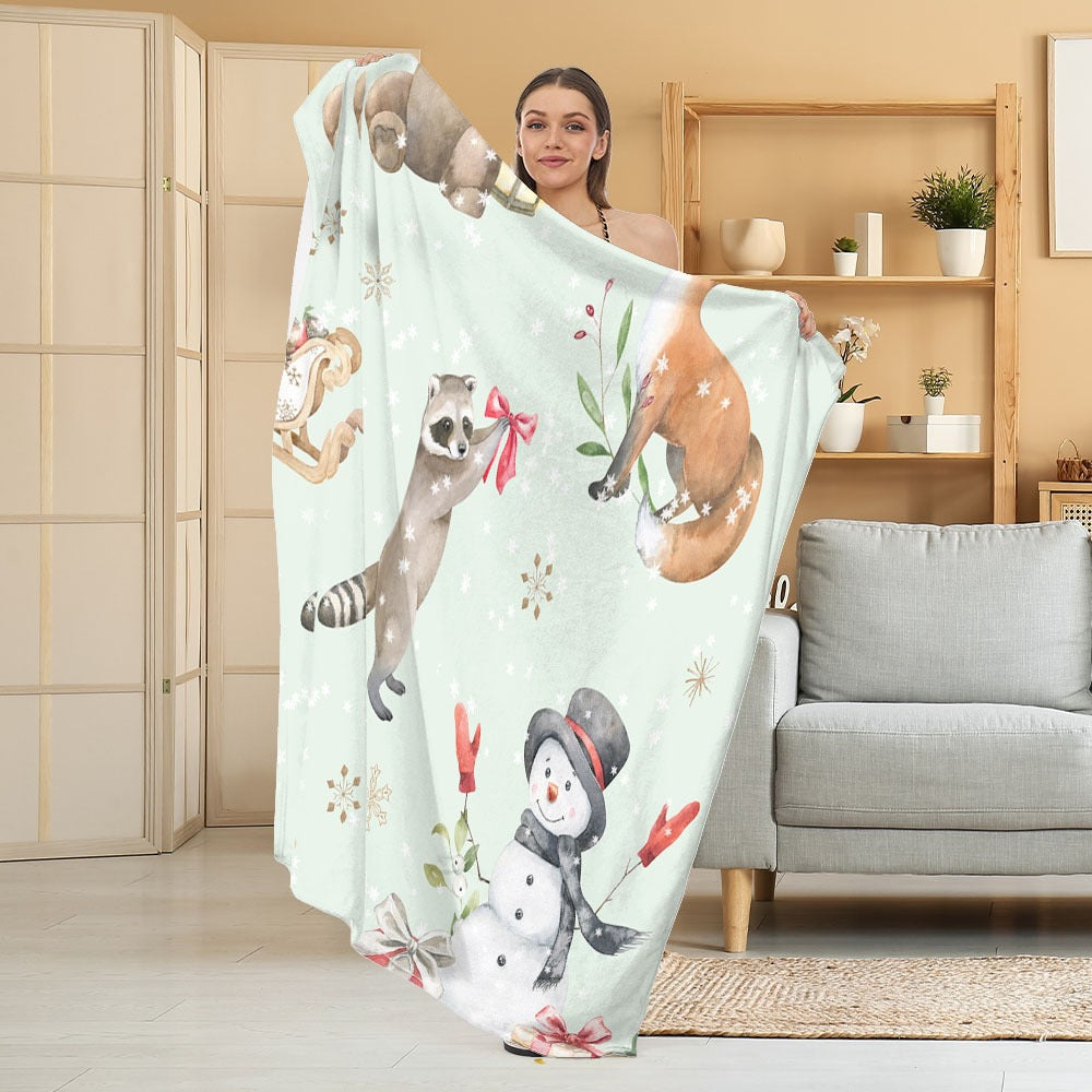 Halloween Throw Blanket | Available in White | Soft Fleece for Sofas, Beds, and Movie Nights