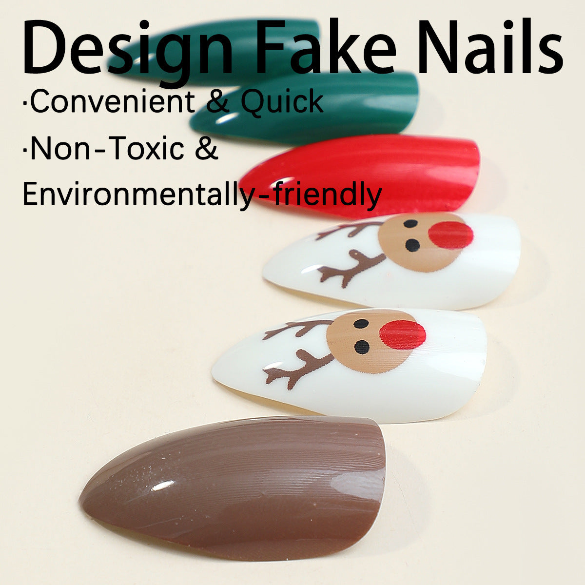 Snowman Fingernails with Festive Motifs | 24 Christmas Press On Nails per Set | Easy Winter Manicure for Parties