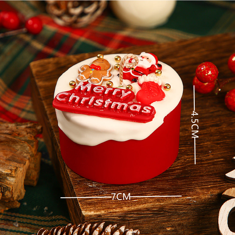 Festive Trinket Box with a Sculpted Merry Christmas Lid | Resin Build, 7 cm Wide and 4.5 cm Tall | Jewelry Storage, 4 Designs