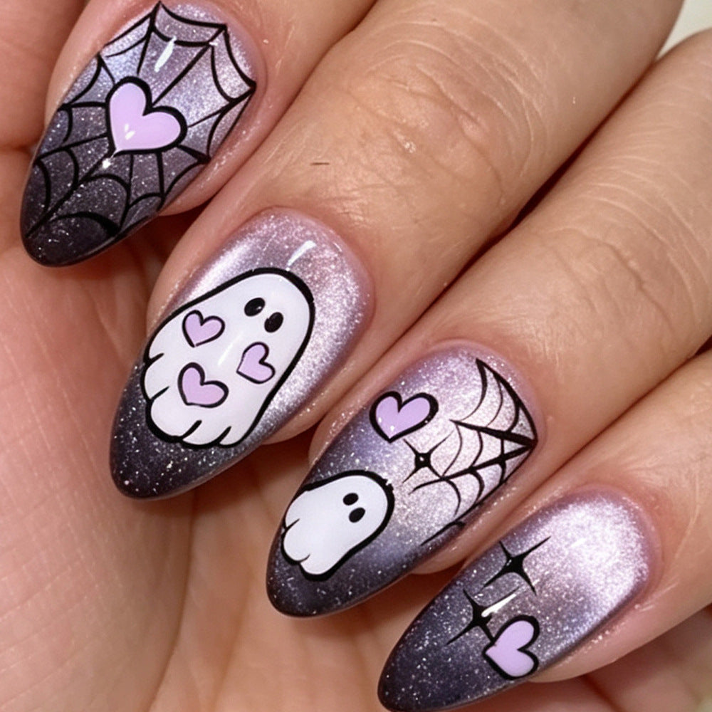 Halloween Press-On Nails | Available in Nackt, White | Glue-Free Application in Minutes for Parties and Nights Out