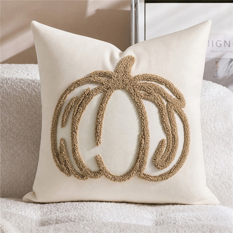 Halloween Pumpkin Throw Pillow | Available in 8 Colors and 2 Sizes | Plush Accent for Sofas, Chairs, and Beds