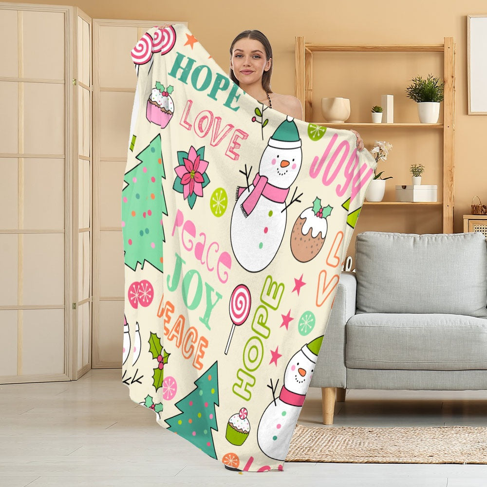Halloween Throw Blanket | Available in White | Soft Fleece for Sofas, Beds, and Movie Nights