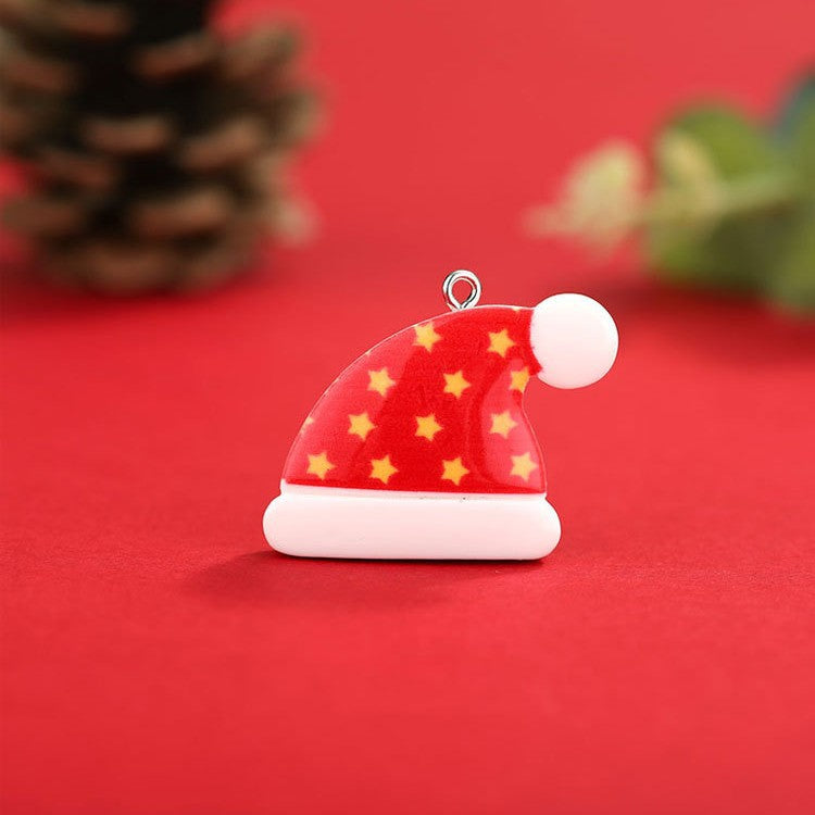 Mini Santa Charm Ornament with a Hanging Loop | Tree, Wreath and Gift Wrap Christmas Decorations | Lightweight, Durable