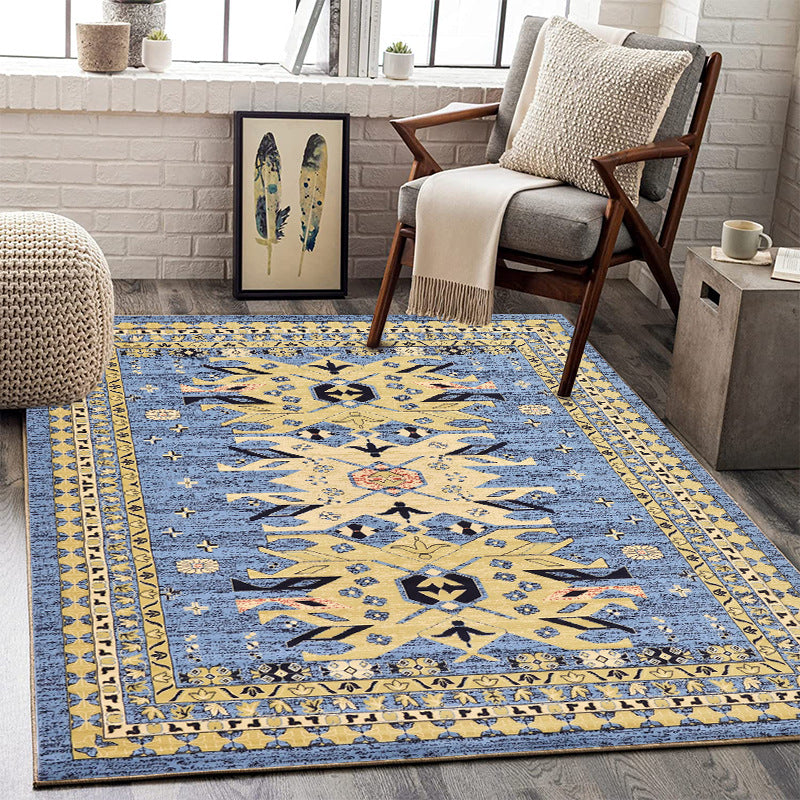 Vintage Ornate Area Rug with a Medallion Center | Soft Underfoot and Easy to Clean | Five Sizes, 31 x 47 up to 55 x 79 in