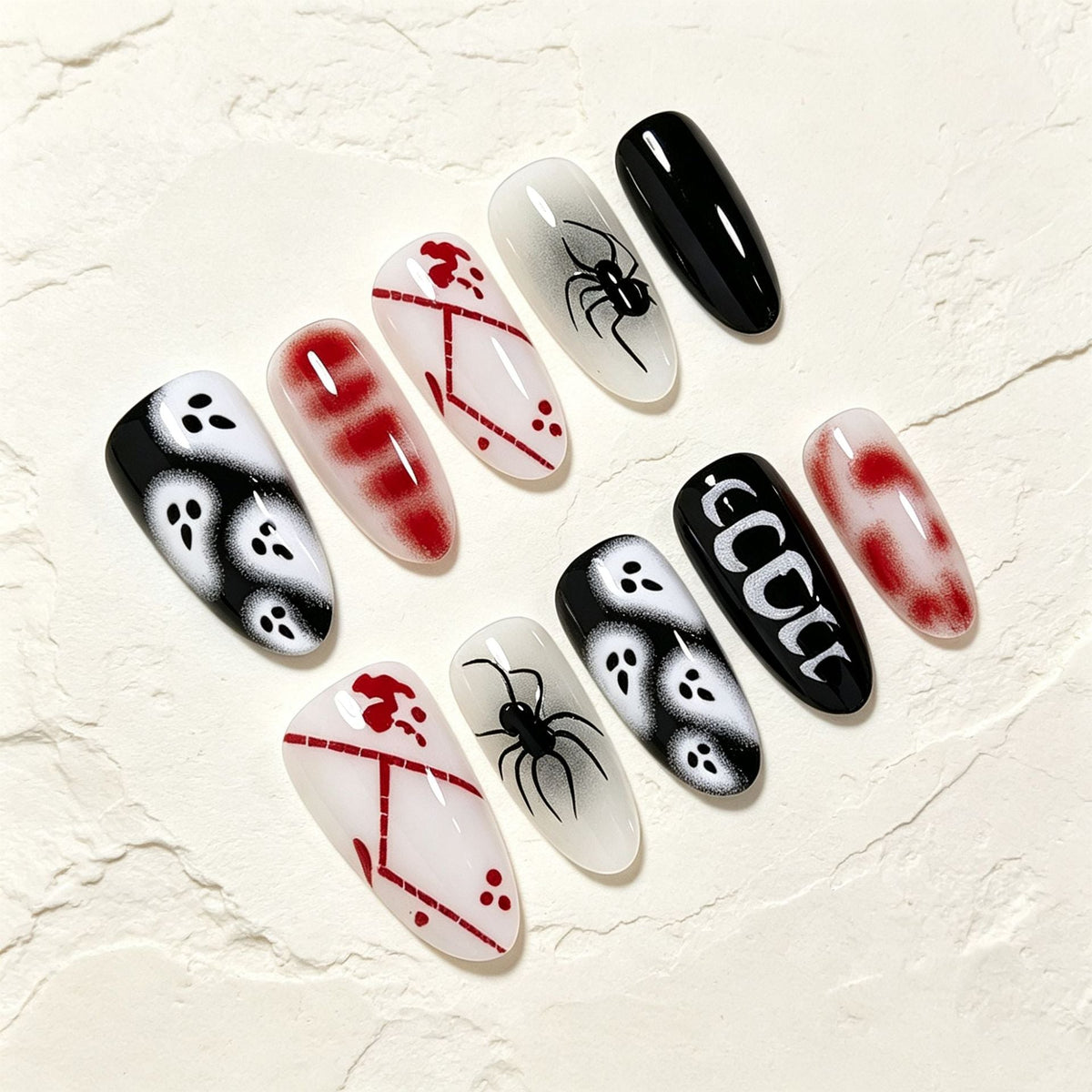 Halloween Press-On Nails | Available in Pink | Glue-Free Application in Minutes for Parties and Nights Out
