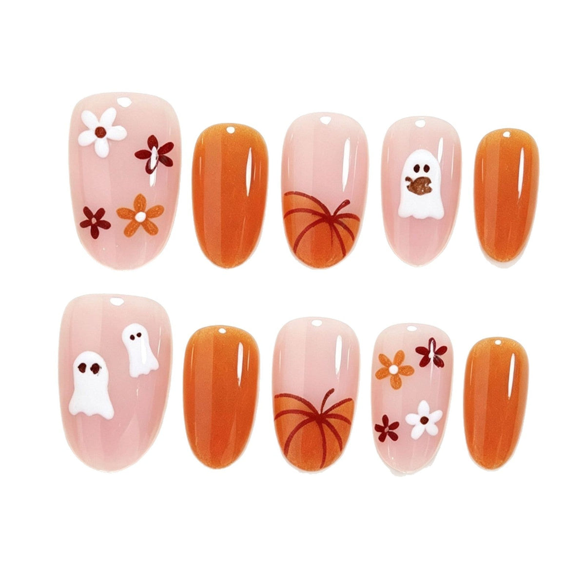 Halloween Press-On Nails | Available in 30 Stück | Glue-Free Application in Minutes for Parties and Nights Out