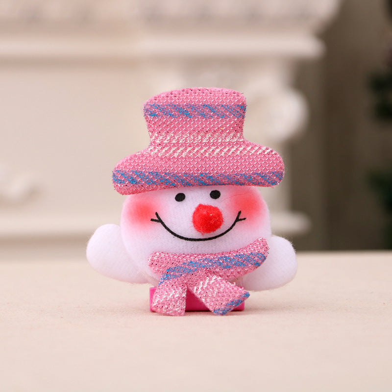 Soft Felt Santa Figurine with a Snowflake Hat | Shelf and Mantel Christmas Decorations | Cheerful Smile, Fluffy Beard