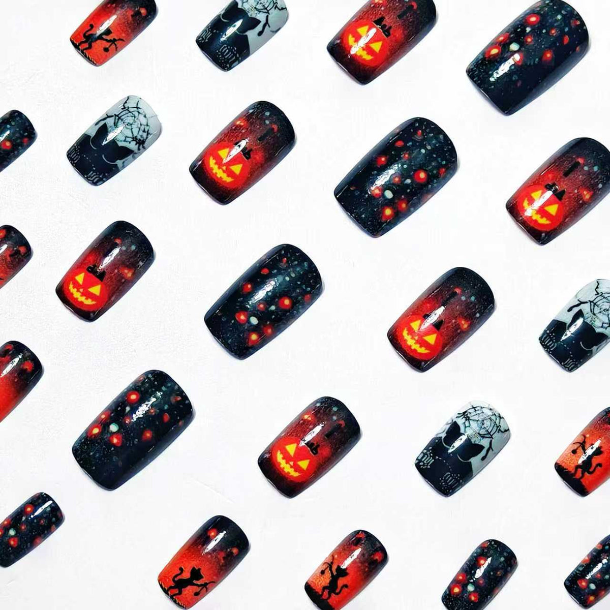 Halloween Press-On Nails | Available in Jelly | Glue-Free Application in Minutes for Parties and Nights Out