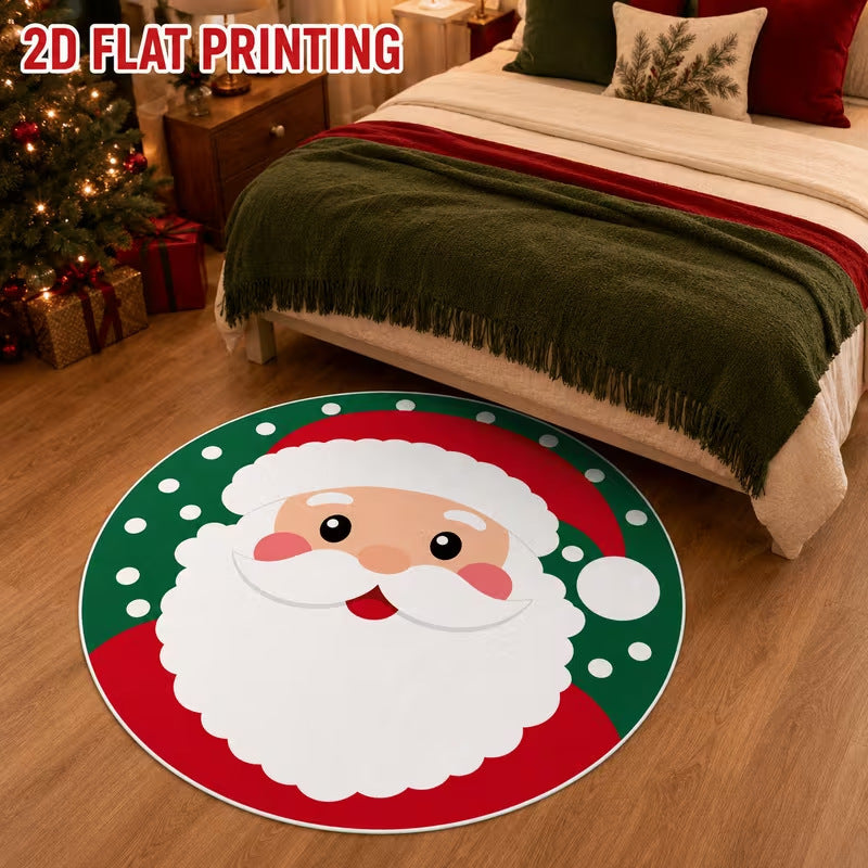 3D Christmas Rug with Gnome and Stone Well Print | Soft Durable Pile That Wipes Clean | 6 Sizes, 14 Designs