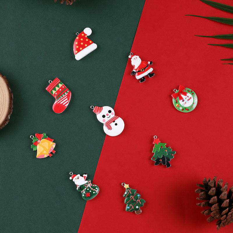 Mini Santa Charm Ornament with a Hanging Loop | Tree, Wreath and Gift Wrap Christmas Decorations | Lightweight, Durable