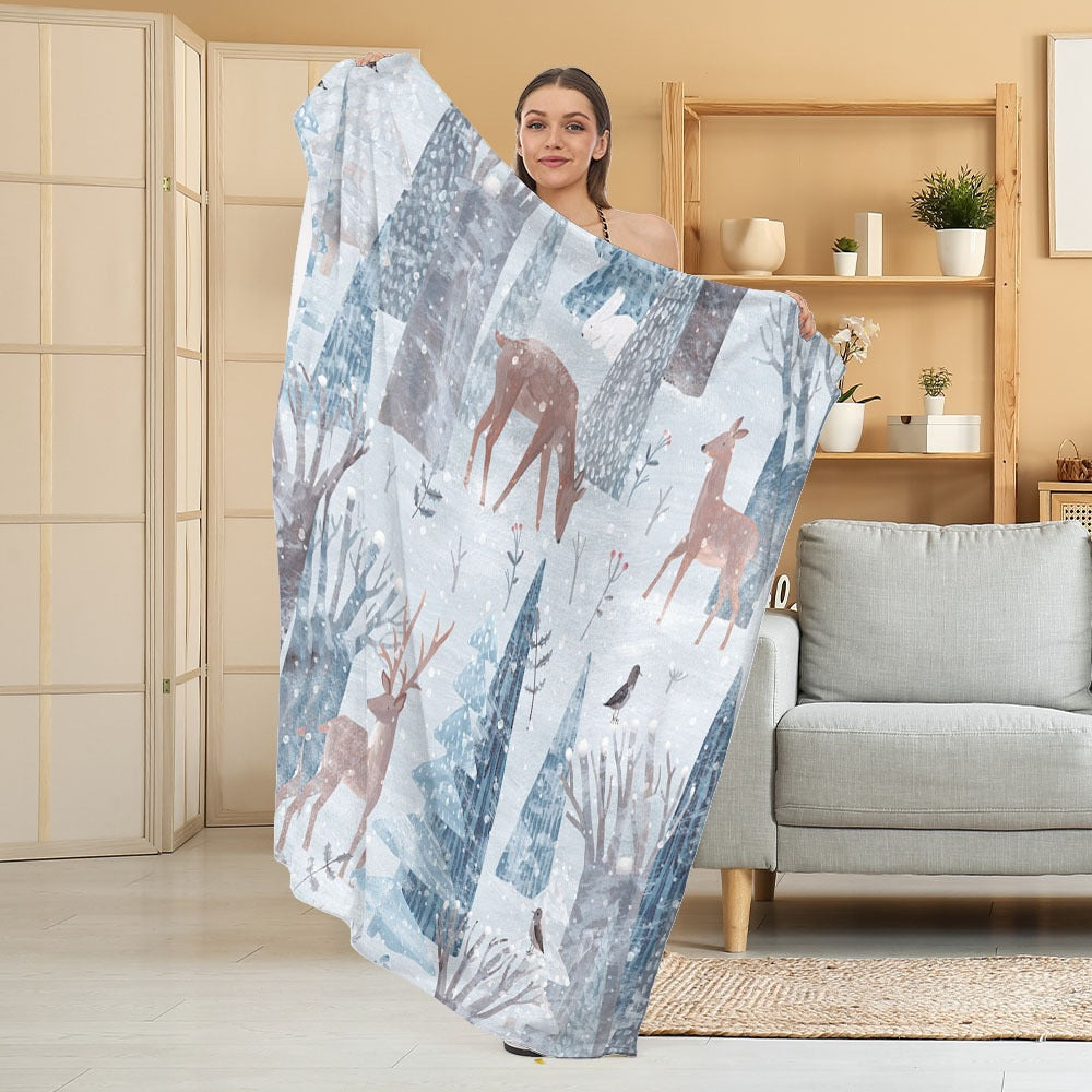 Halloween Throw Blanket | Available in White | Soft Fleece for Sofas, Beds, and Movie Nights