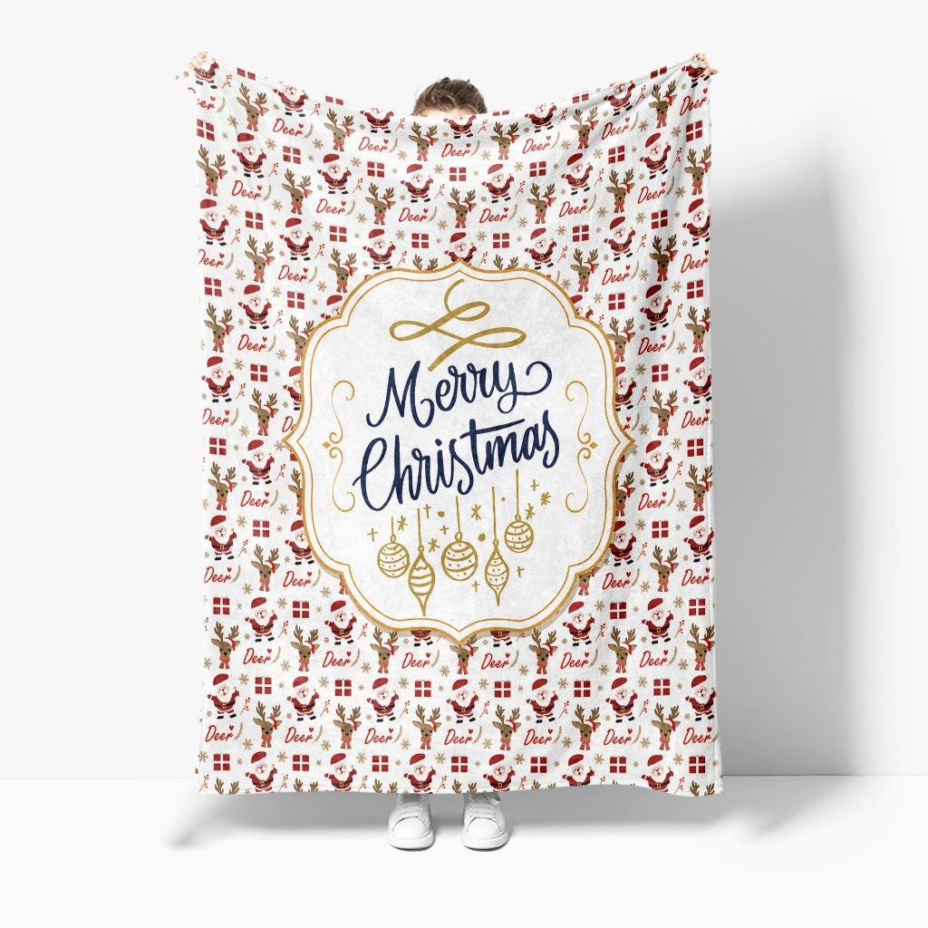 Christmas Blanket with Gingerbread Men and Candy Canes | Ultra-Soft Festive Throw for Cold Evenings | Three Designs