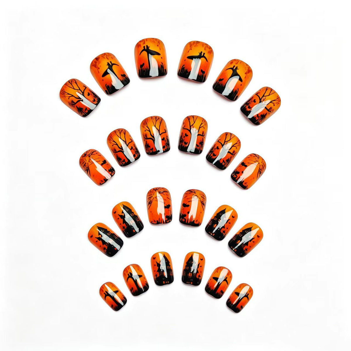Halloween Press-On Nails | Available in Jelly | Glue-Free Application in Minutes for Parties and Nights Out