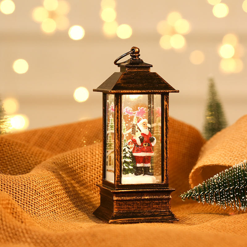 Light Up Snowman Lantern with Hat, Scarf and Sparkling Glitter | Battery Powered for Cable Free Placement | Warm Christmas Glow