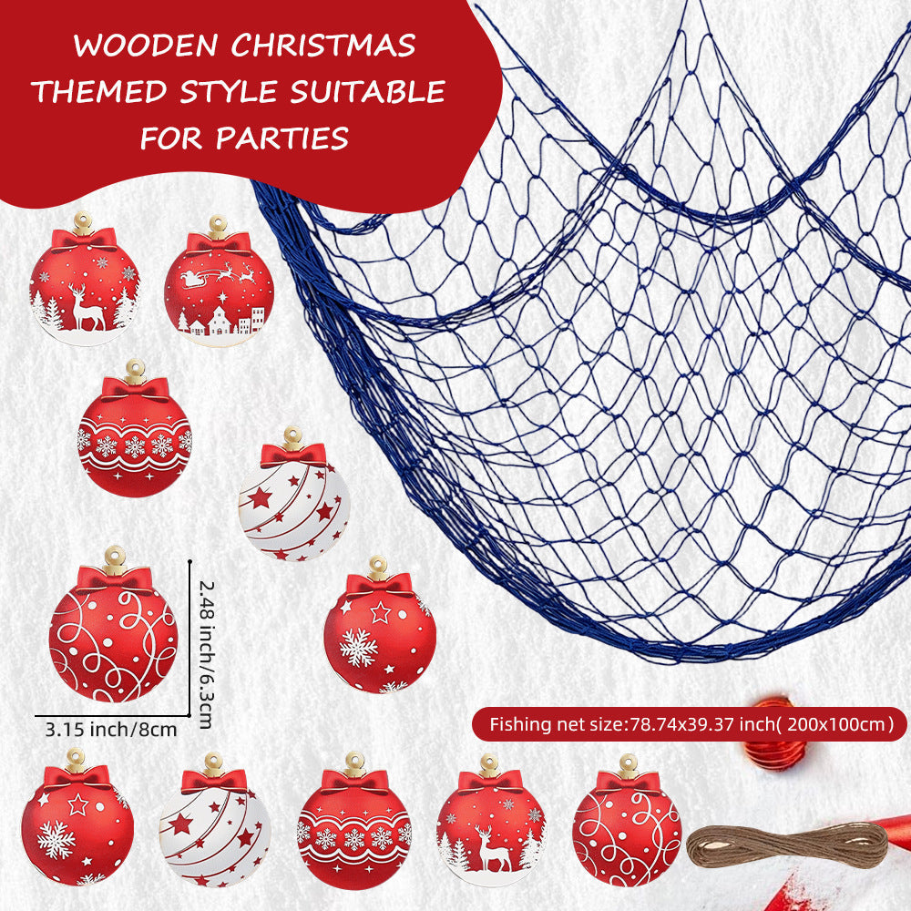 Christmas Ornament Hammock for Baubles | Hanging Net for Xmas Decorations, 1 x 2 m | Festive Indoor Display for Your Tree