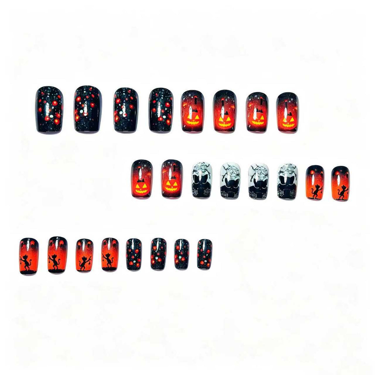 Halloween Press-On Nails | Available in Jelly | Glue-Free Application in Minutes for Parties and Nights Out