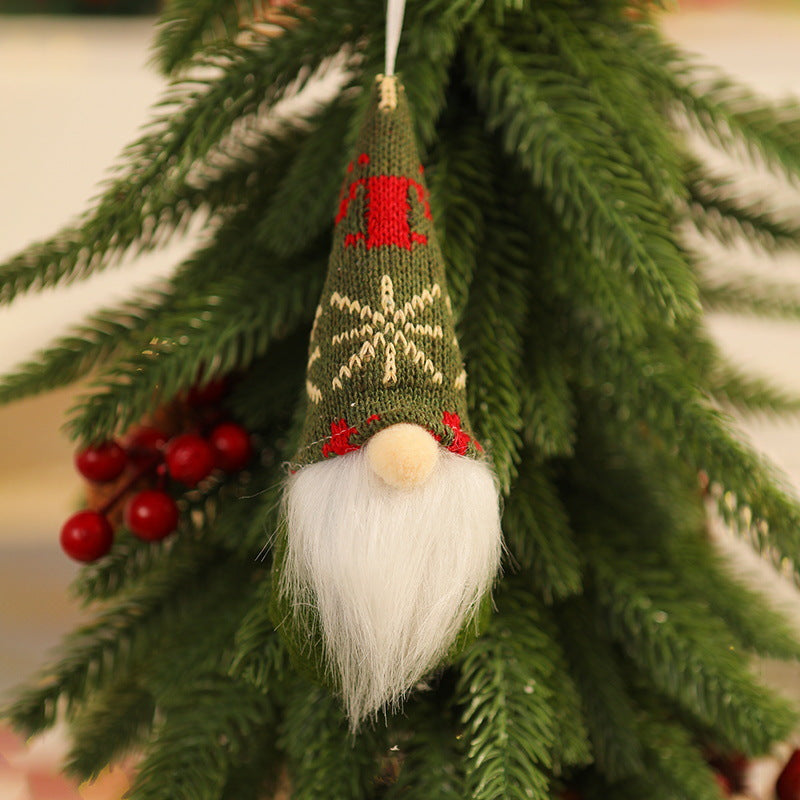 Felt Gnome Christmas Ornament with a Santa Hat | Fluffy White Beard and Hanging Loop | Soft Tree and Wreath Decorations