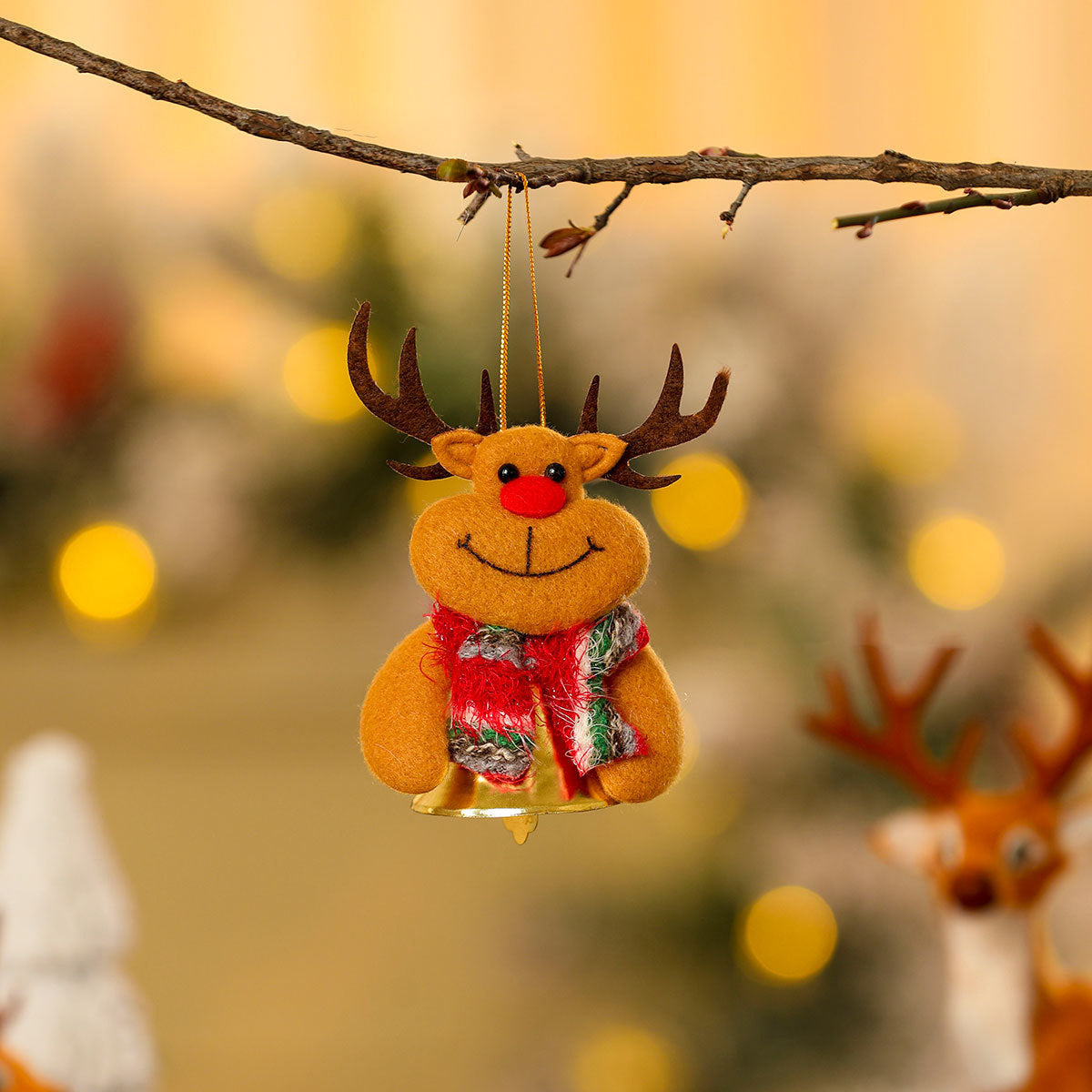 Soft Fabric Snowman Christmas Ornaments | Lively Scarf and Hat Design | Hangs from Any Branch or Hook in Four Styles