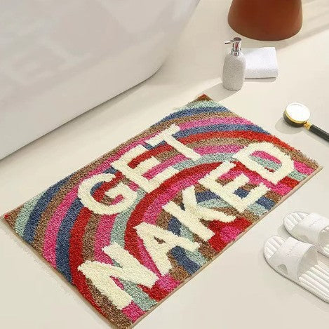 Bath Mat with a Tufted Surface and a Non-Slip Back | Absorbent Underfoot, Machine Washable | 14 Designs to Pick From