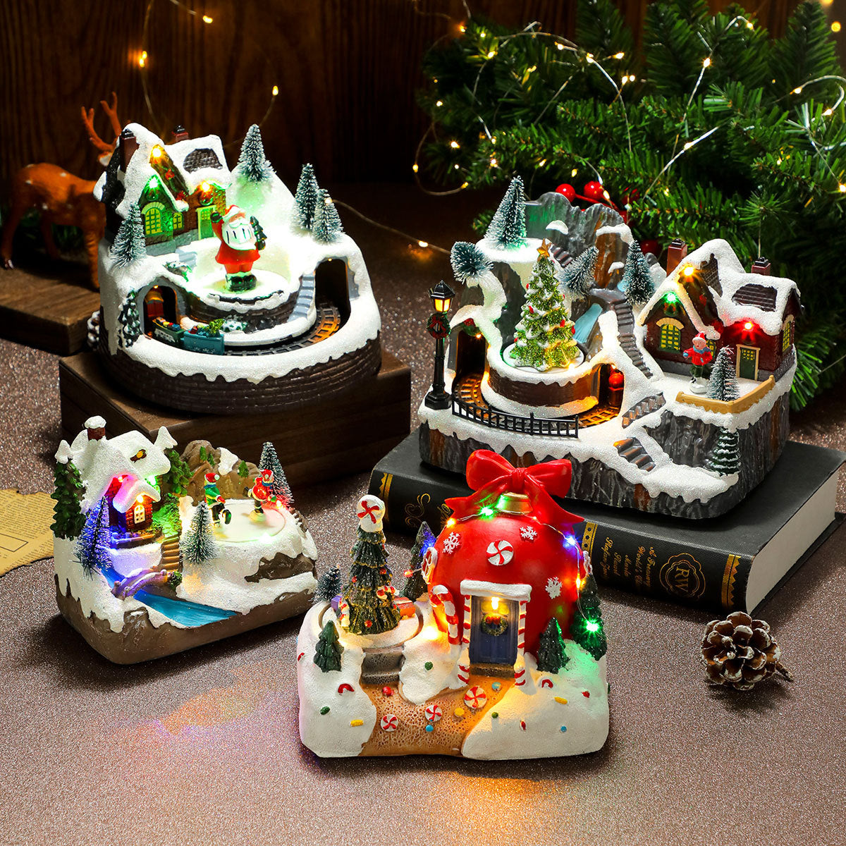 Light Up Snowman Figurine with a Classic Top Hat and Scarf | 11.8 in Tall, Battery Powered | Warm Glow for Mantel Displays