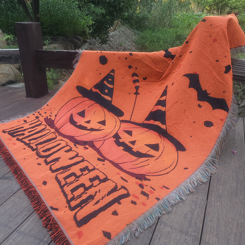 Halloween Throw Blanket | Available in Kürbis | Soft Fleece for Sofas, Beds, and Movie Nights