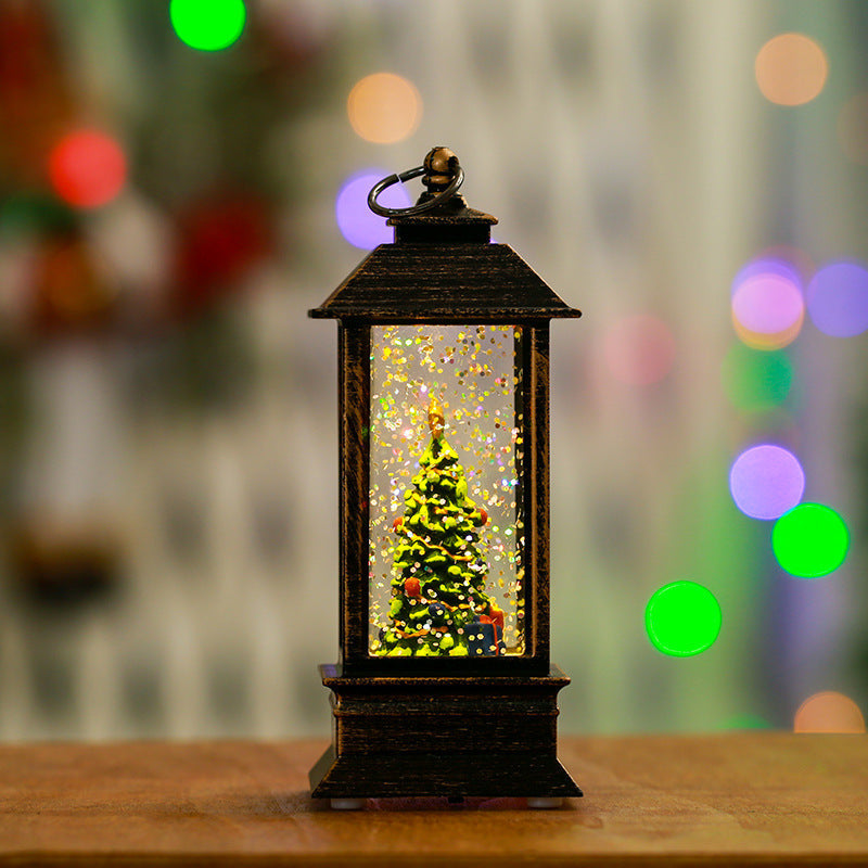 Light Up Snowman Lantern with Hat, Scarf and Sparkling Glitter | Battery Powered for Cable Free Placement | Warm Christmas Glow