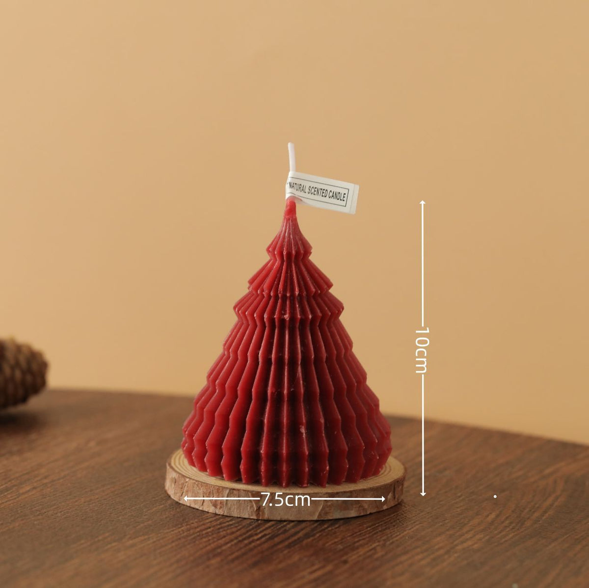 Bubble Christmas Tree Candle with Star Top | Hand Poured Wax, Cotton Wick | Holiday Centerpieces for Mantel and Tabletop