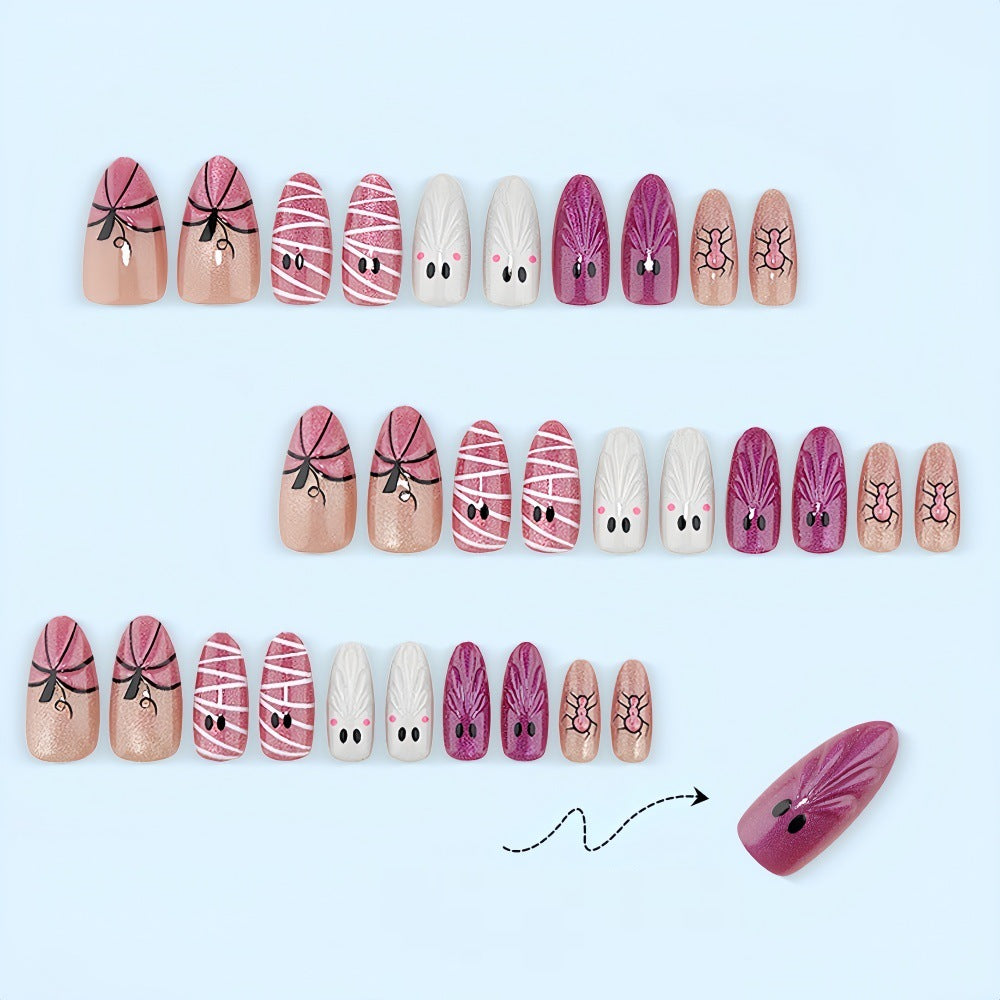 Halloween Press-On Nails | Available in Yellow | Glue-Free Application in Minutes for Parties and Nights Out