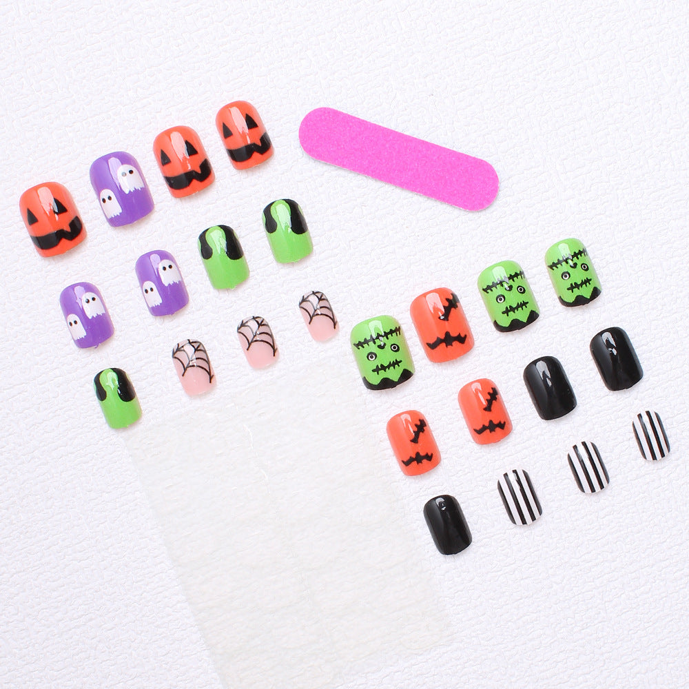 Halloween 3D Press-On Nails | Available in Transparent, Yellow | Glue-Free Application in Minutes for Parties and Nights Out