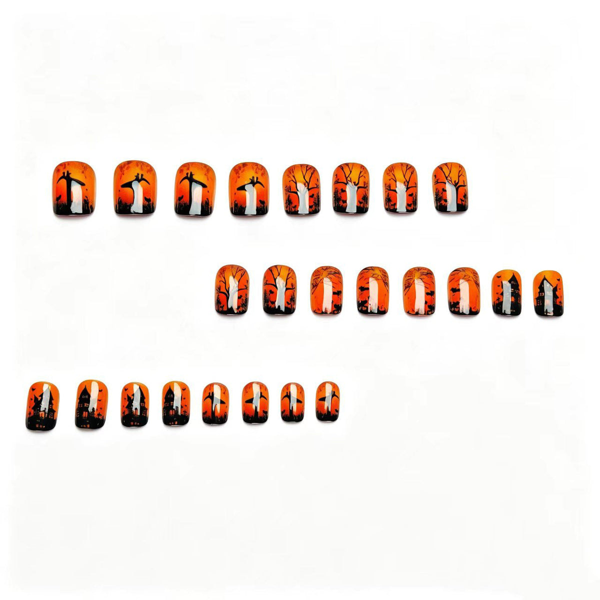 Halloween Press-On Nails | Available in Jelly | Glue-Free Application in Minutes for Parties and Nights Out
