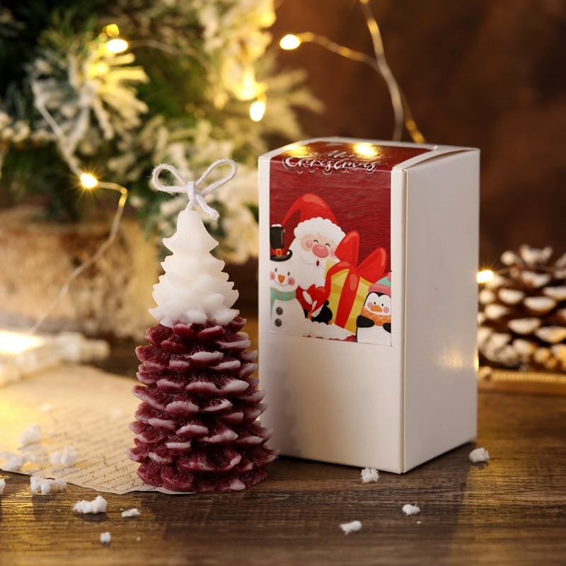Bubble Christmas Tree Candle with Star Top | Hand Poured Wax, Cotton Wick | Holiday Centerpieces for Mantel and Tabletop