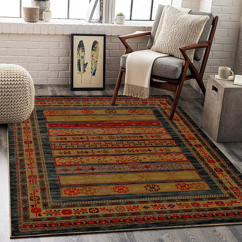 Vintage Ornate Area Rug with a Medallion Center | Soft Underfoot and Easy to Clean | Five Sizes, 31 x 47 up to 55 x 79 in