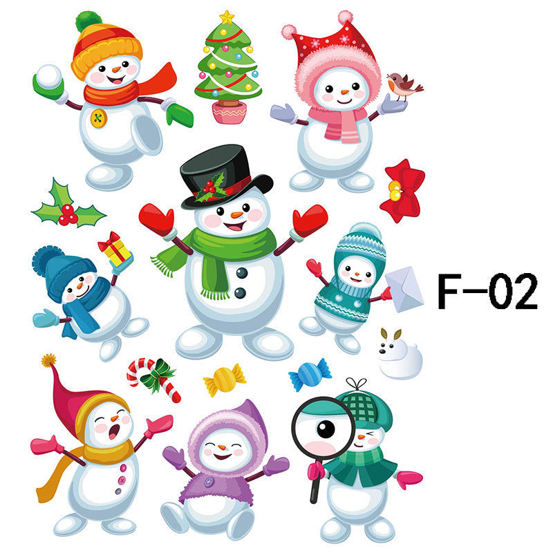 Christmas Wall Decals with Santa, Elves and Reindeer | Peel and Stick Vinyl That Leaves No Residue | Twelve Designs, Repositionable