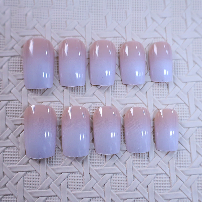 Winter Snowflake Press-On Nails in White and Nude Ombre | Glitter Accent Finish | Easy Christmas Manicure for Beginners