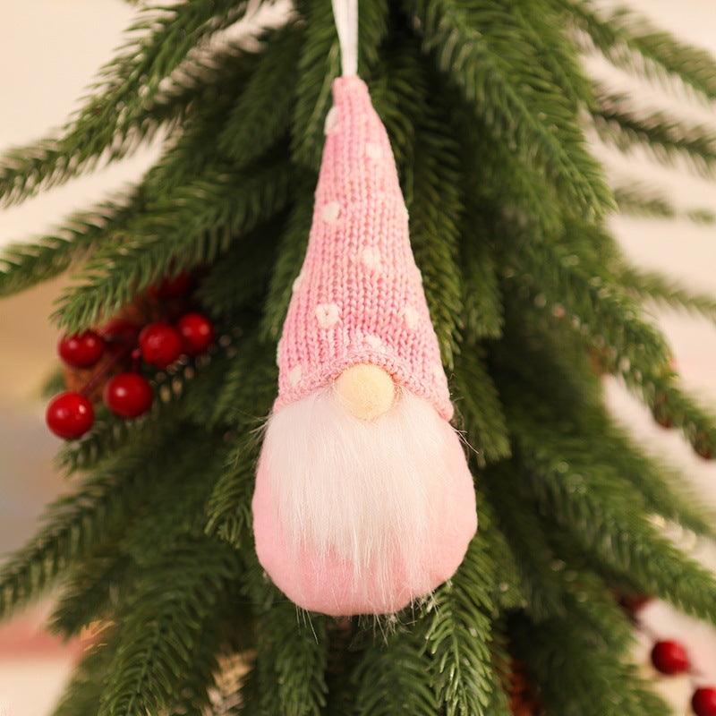 Felt Gnome Christmas Ornament with a Santa Hat | Fluffy White Beard and Hanging Loop | Soft Tree and Wreath Decorations