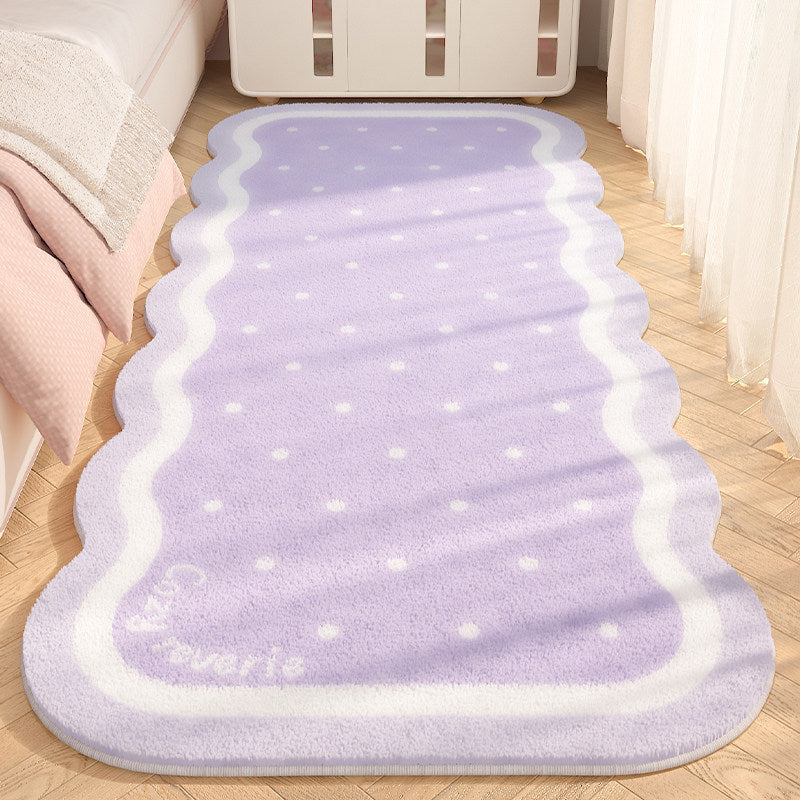 Gingerbread Cookie Shaped Christmas Rug for Kids Rooms | Soft Plush Synthetic Pile | Mocha, Cream, Blue or Pink