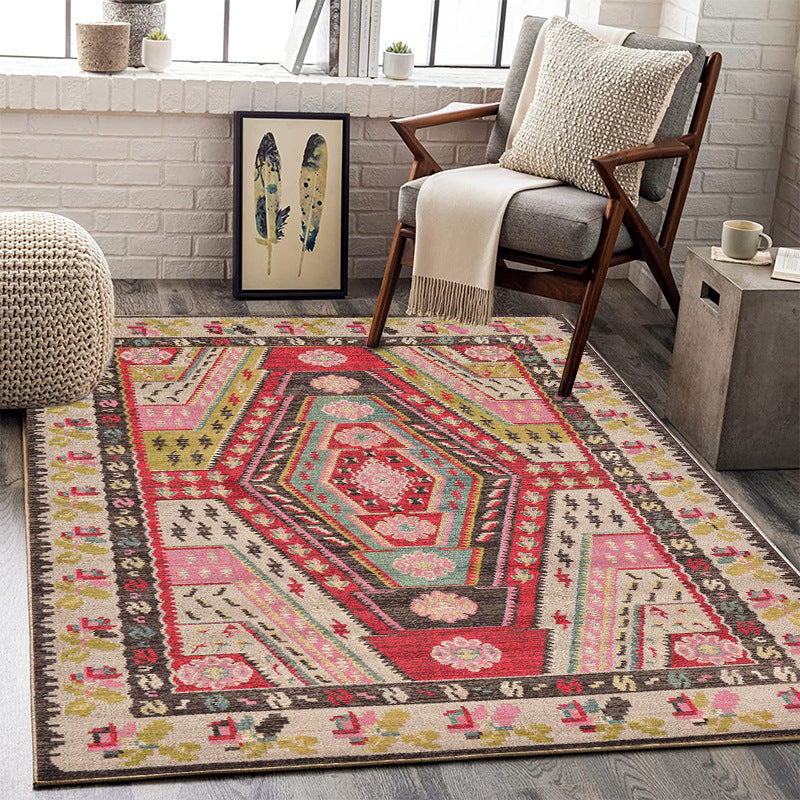 Vintage Ornate Area Rug with a Medallion Center | Soft Underfoot and Easy to Clean | Five Sizes, 31 x 47 up to 55 x 79 in