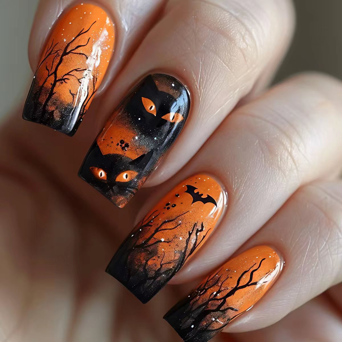 Halloween Press-On Nails | Available in Jelly | Glue-Free Application in Minutes for Parties and Nights Out