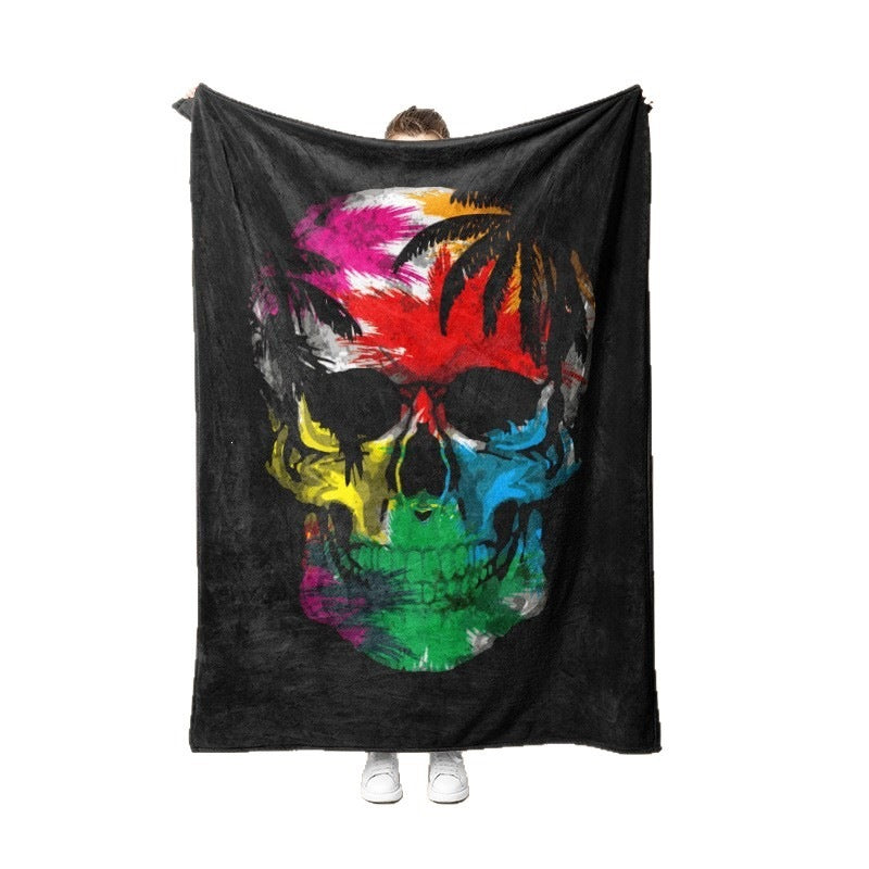 Halloween Skull Throw Blanket | Available in 6 Sizes | Soft Fleece for Sofas, Beds, and Movie Nights