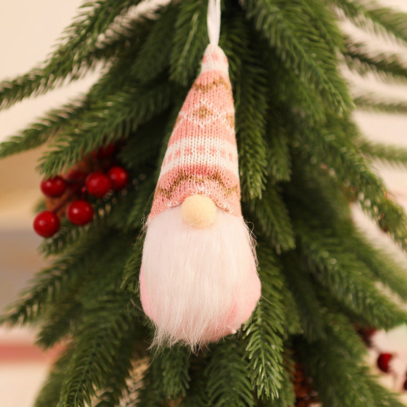Felt Gnome Christmas Ornament with a Santa Hat | Fluffy White Beard and Hanging Loop | Soft Tree and Wreath Decorations