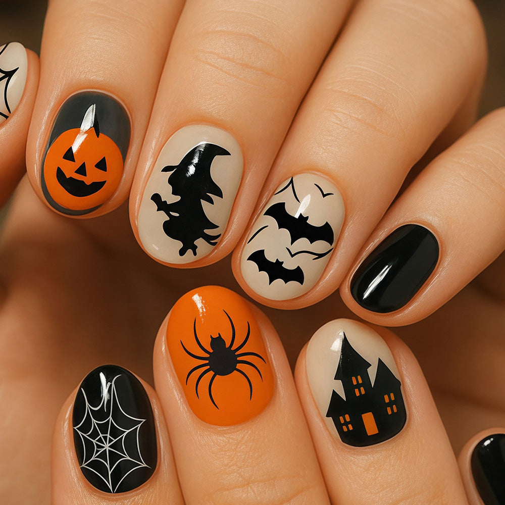 Halloween Press-On Nails | Available in Jelly | Glue-Free Application in Minutes for Parties and Nights Out