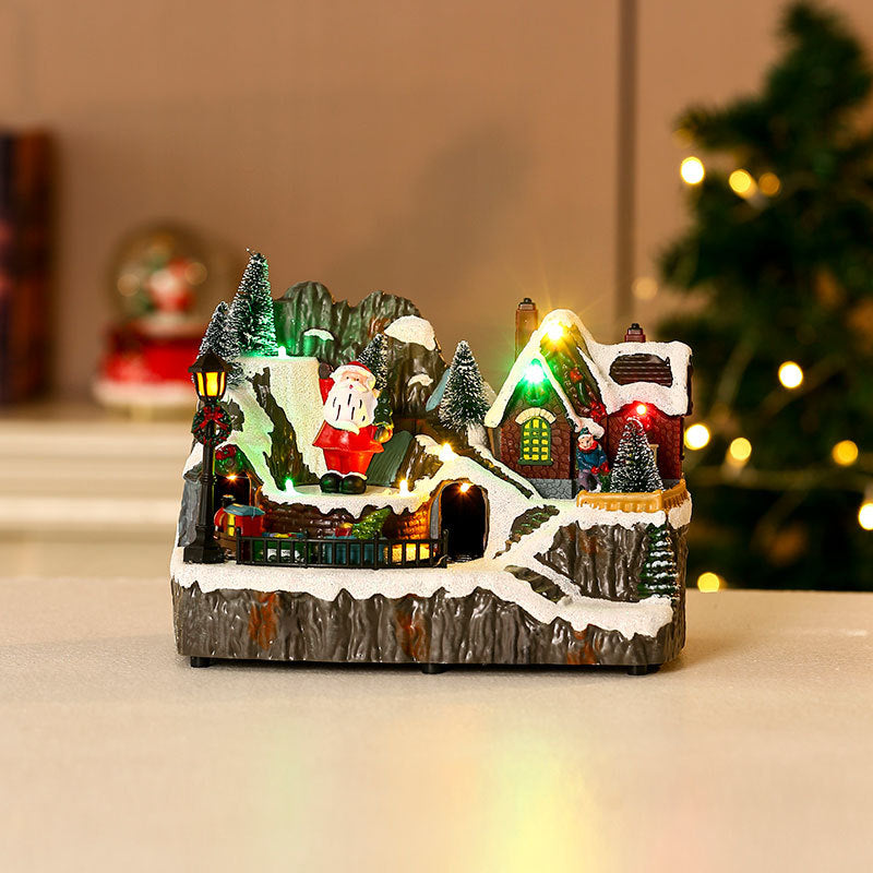 Light Up Snowman Figurine with a Classic Top Hat and Scarf | 11.8 in Tall, Battery Powered | Warm Glow for Mantel Displays