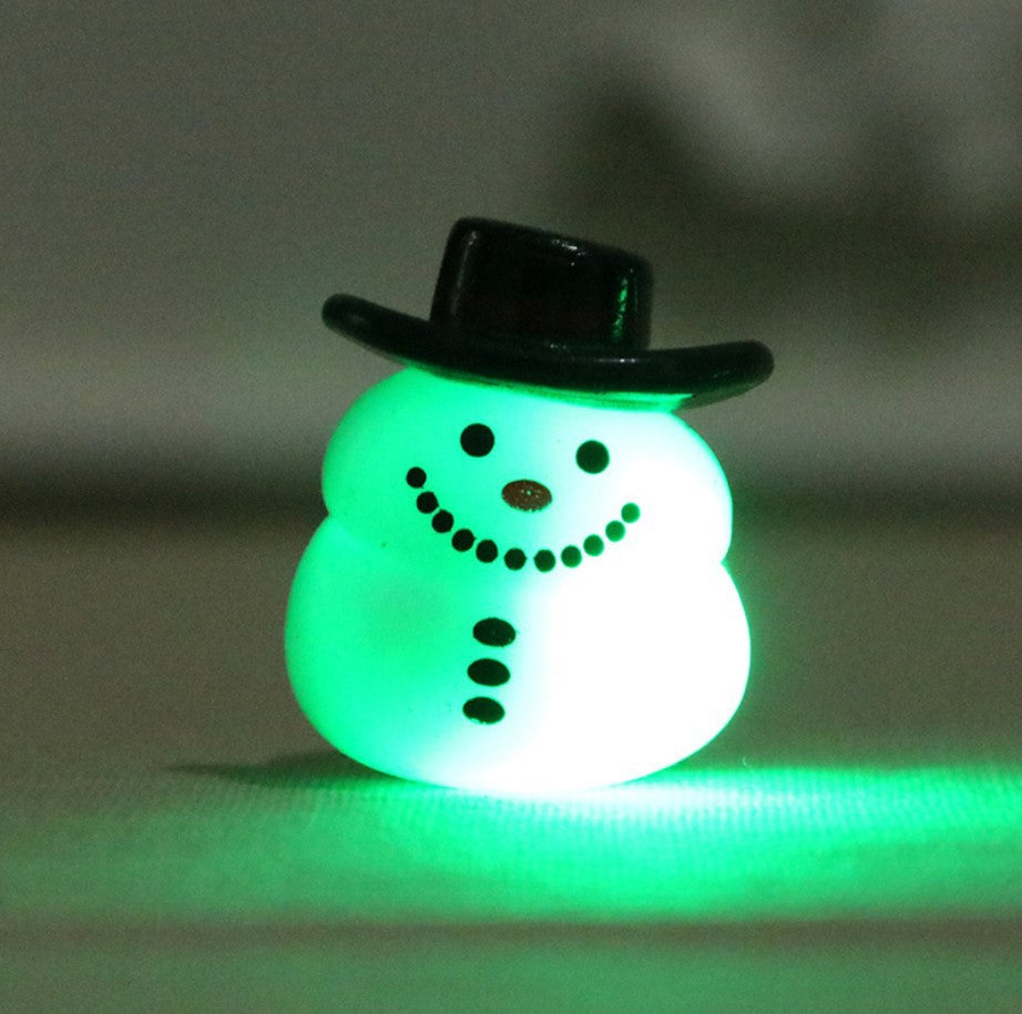Light Up Christmas Finger Rings in Santa, Snowman and Star Designs | Mini Glowing Party Favors | Colorful Stocking Filler