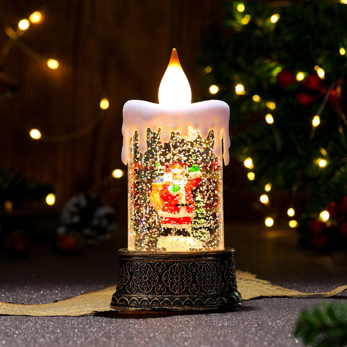 Snowman in a Red Telephone Box Figurine | Tabletop Christmas Decorations for Mantel Display | Lightweight, Easy to Move